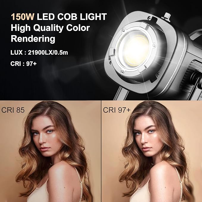 GVM 150W Video Light Kit, 2700K-7500K Continuous Lighting