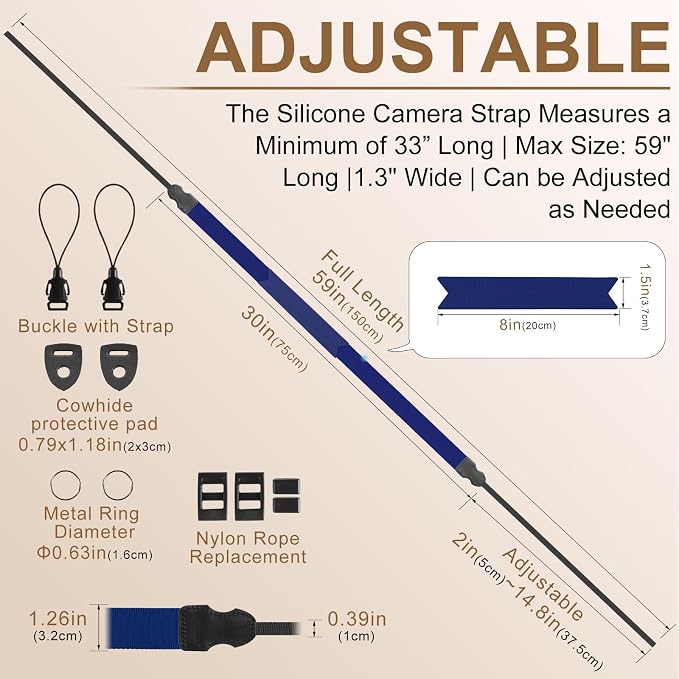 FIEIL Neck Strap Silicone Camera Straps