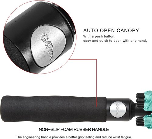 G4Free Golf Umbrella - Oversized 62-Inch Double Canopy, Windproof & Waterproof Design