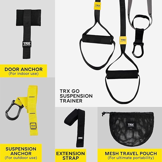 TRX GO Suspension Trainer, At Home, Portable Gym Workout, For Strength Training, Full Body Exercise Equipment