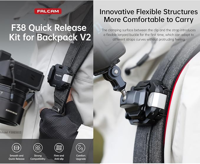 FALCAM F38 Quick Release Backpack Clip V2, Camera Strap Mount
