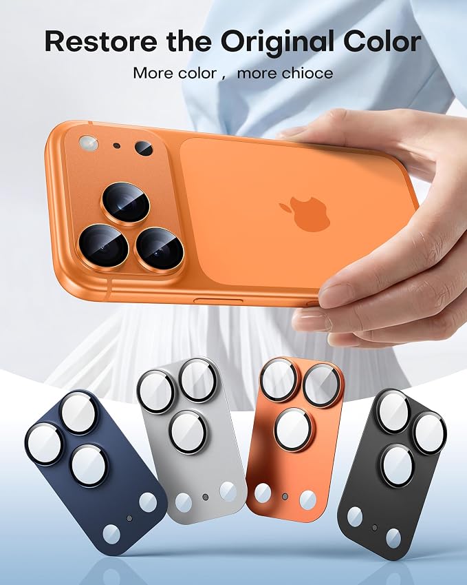 TAURI 2 Pack for iPhone 17 Pro Camera Lens Protector, Full Coverage