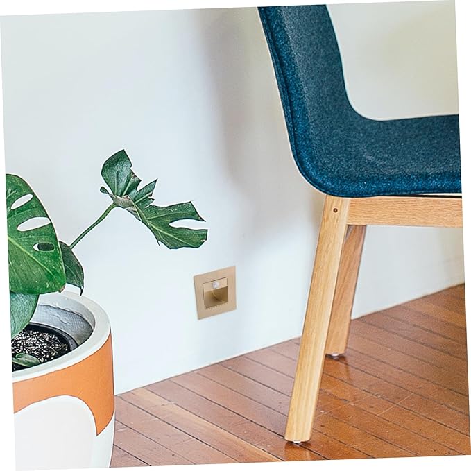 Indoor Motion Sensor Led Stair Lights Eye-Caring Warm Glow Step Lights for Hallways Rvs and Outdoor Use Durable Embedded Design with Smart Sensor Technology