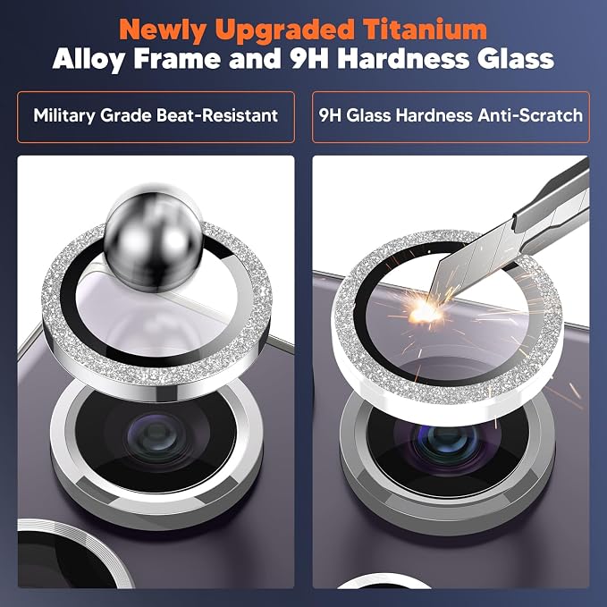 Hoerrye for Samsung Galaxy S24 Ultra Camera Lens Protector, Case-Friendly