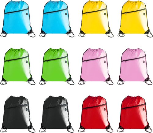 CODOBON Lightweight Drawstring Backpack - Holds 14" Laptop & Shoes | Foldable to Phone Size, Zip Pocket for Gym & Travel
