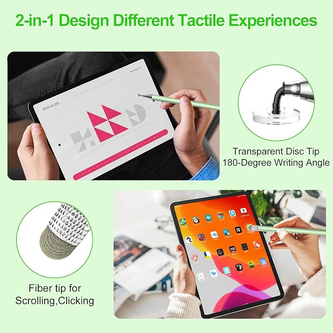 Stylus Pen for Touchscreen ipad.2-in-1 Tip for Nintendo Switch | Disc & Fiber