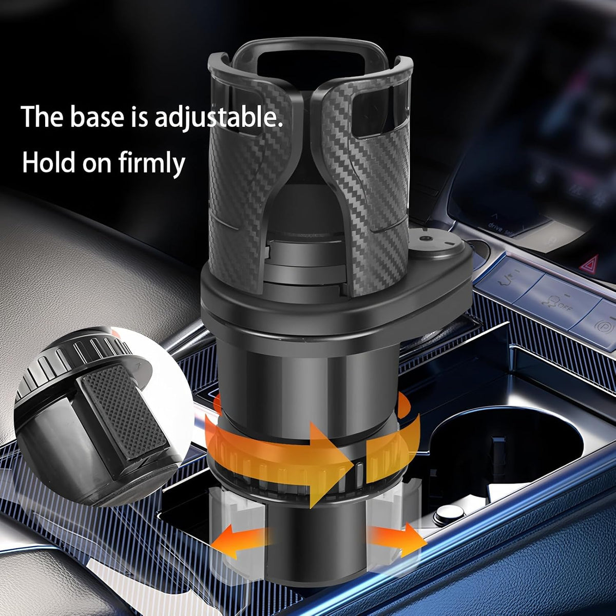 Car Cup Holder Expander for VW New Beetle (1998-2010), Dual Cup Holder Organizer Automotive Drink Holder Adapter Robust Interior Accessories