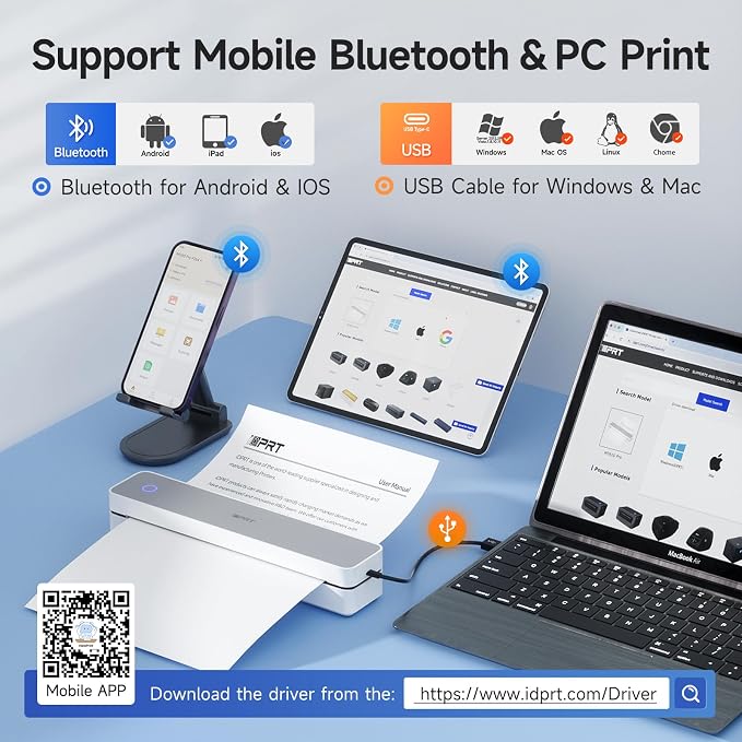 iDPRT Portable Printer Wireless