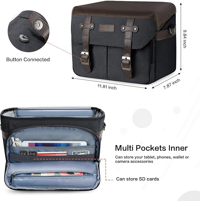 MOSISO Camera Case Crossbody Shoulder Messenger Bag, DSLR/SLR/Mirrorless