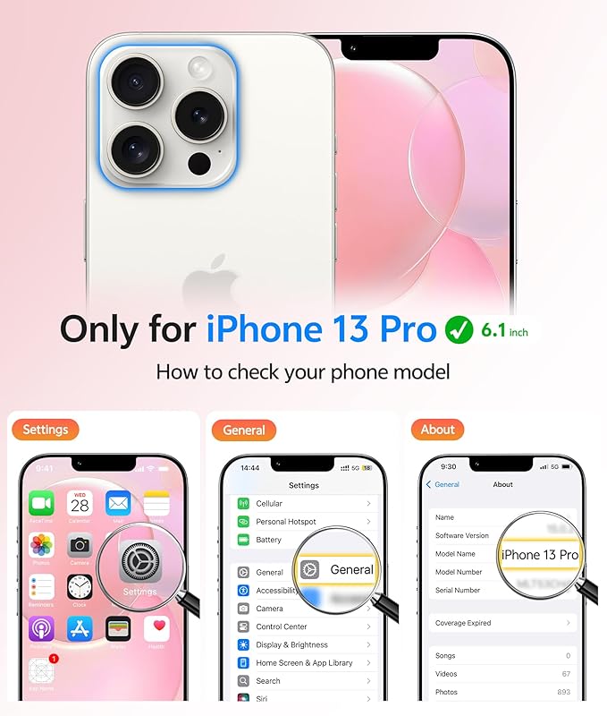 FNTCASE for iPhone 13 Pro Case: Magnetic Translucent Matte Slim Cases