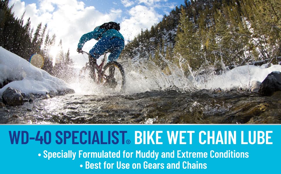 WD-40 Specialist Bike Wet Chain Lube - 4 OZ | Superior Lubrication for Smooth Riding