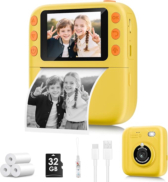 Instant Print Camera for Kids, Christmas Birthday Gifts for Girls Boys