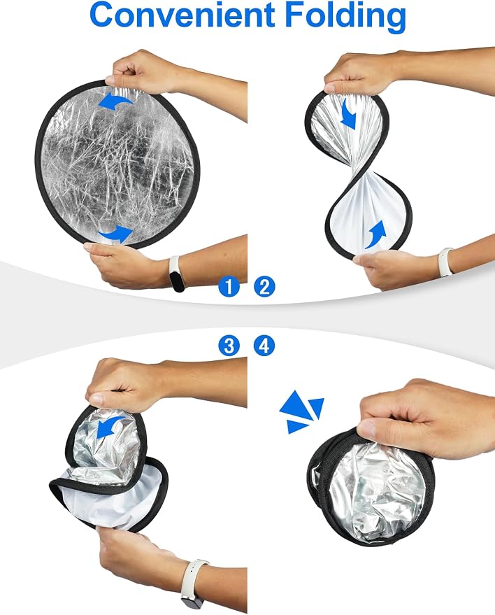 Selens 2 in 1 Foldable 17inch/45cm Light Reflecto, Collapsible Disc Photography
