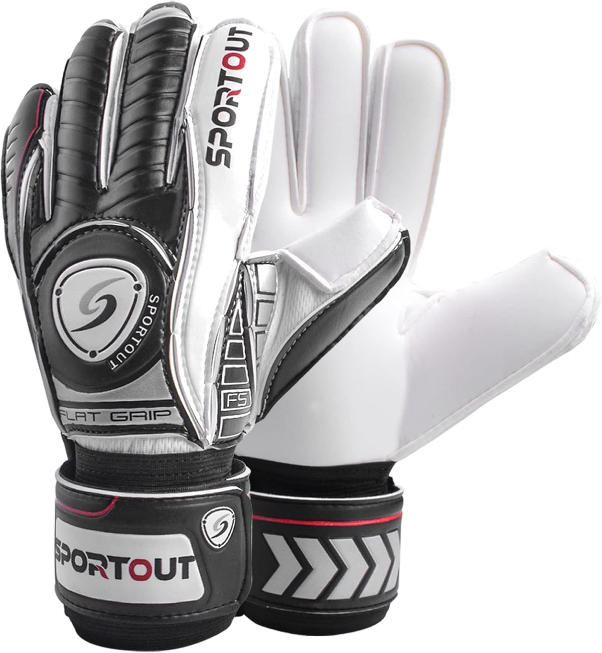 Sportout Goalkeeper Gloves - Breathable Soccer Goalie Gloves with Fingersave | 4mm Latex for All Ages