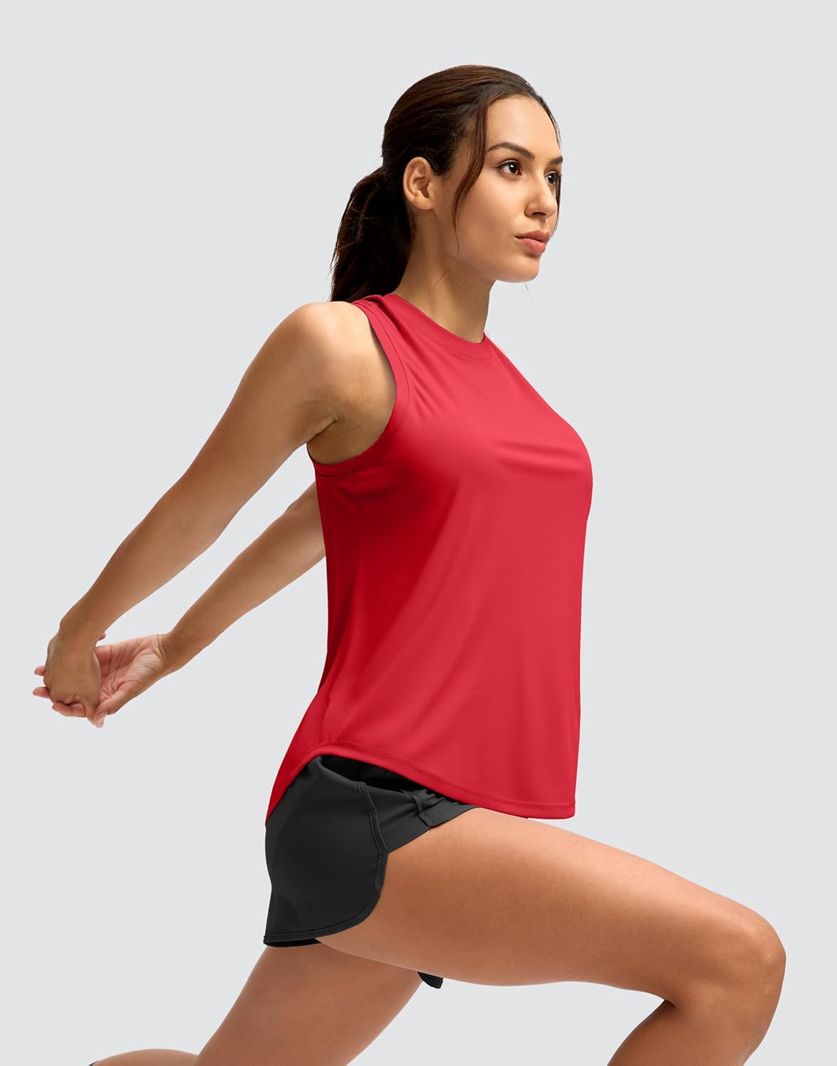 SANTINY Women's Sleeveless Workout Tops - Lightweight Racerback Yoga & Tennis Tank Shirts