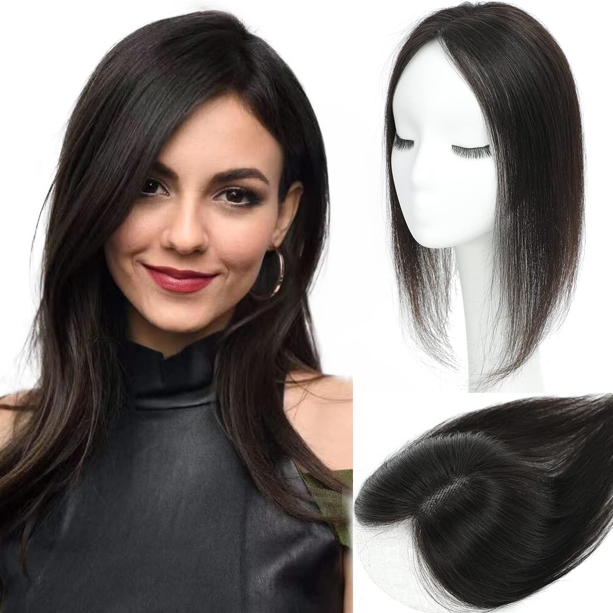 Aimeolyn Hair Toppers For Women Real Human Hair,Hair Toppers For Women No Bangs Top Hair Pieces For Thinning Hair Wiglets Upgrad