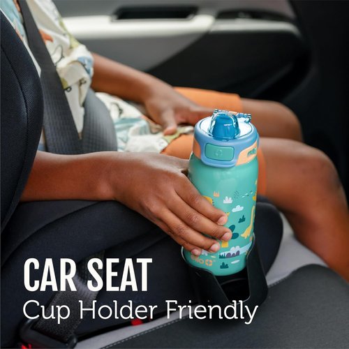 Ello Kids 12oz Pop & Fill Water Bottle - Quick Fill Lid, Double-Wall Insulated, Leak Proof, BPA Free | Royal Palace