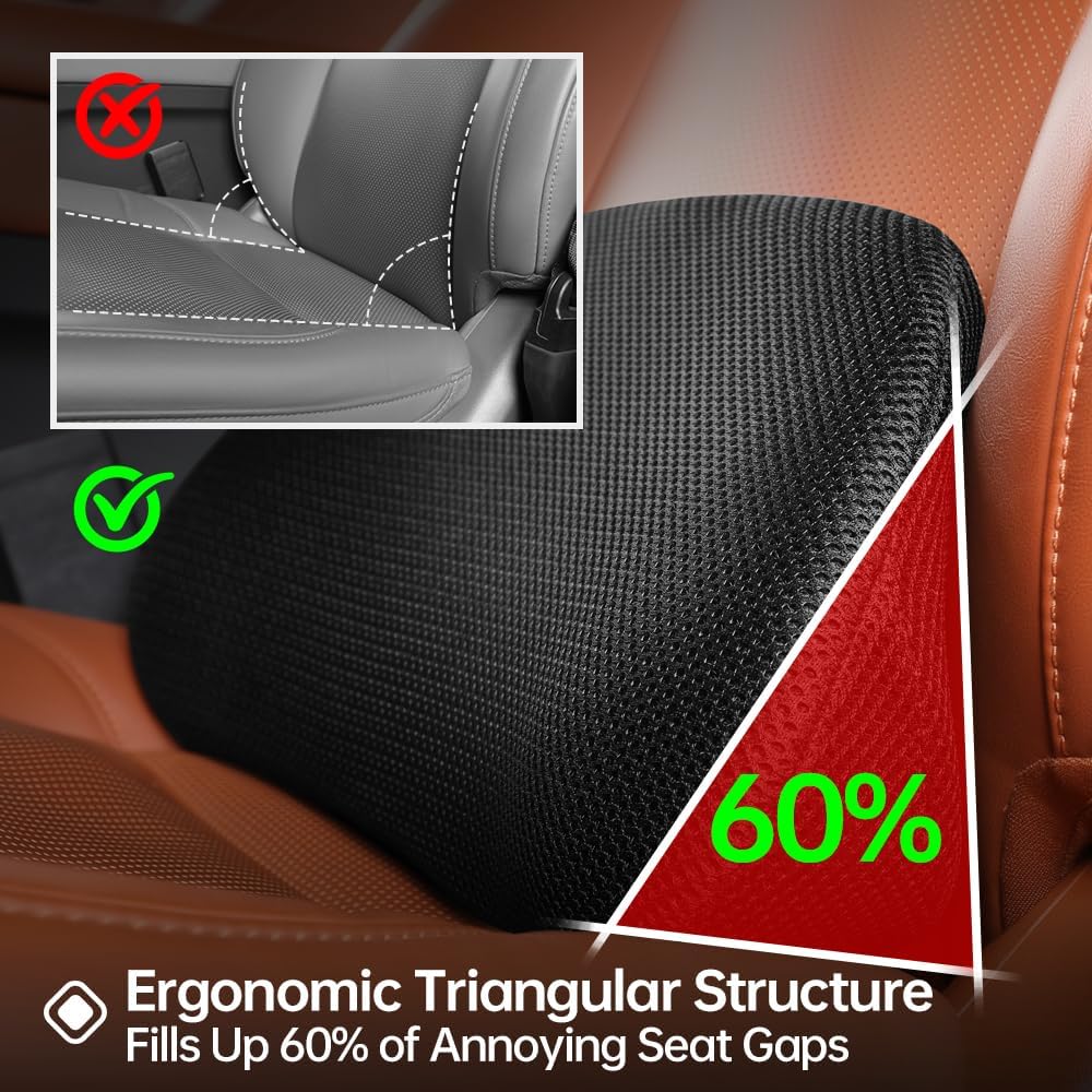 Aerovia Oegive 1P Car Lumbar Support with Ergonomic Structure, Suitable for Office Chairs, Gaming Chairs and Car Seats, Memory Foam Material with Breathable Mesh Fabric, Long-Lasting Lumbar Support