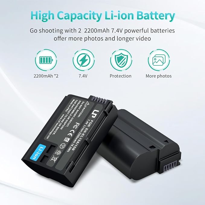 LP EN-EL15 EN EL15a Battery Charger Pack, Compatible