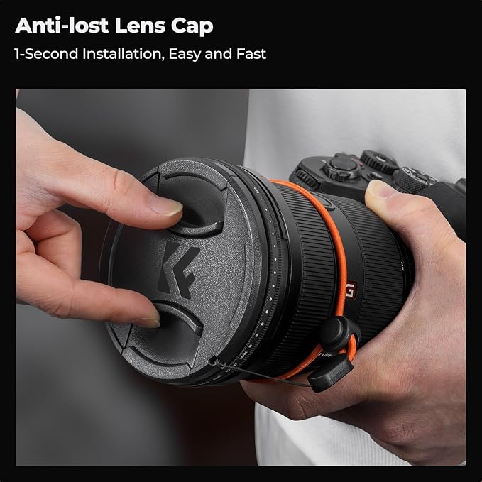 K&F CONCEPT 55mm Variable ND Camera Lens Filter ND2-ND400 + Filter Cap +