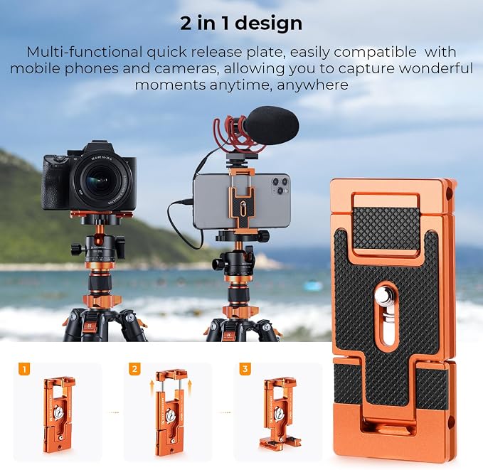 K&F CONCEPT 68" Carbon Fiber Camera Tripod, Compact Tripods