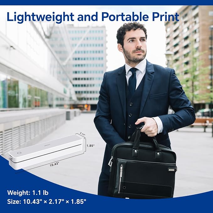 HPRT Portable Thermal Printer-Inkless Printer, Supports Thermal Paper&Labels