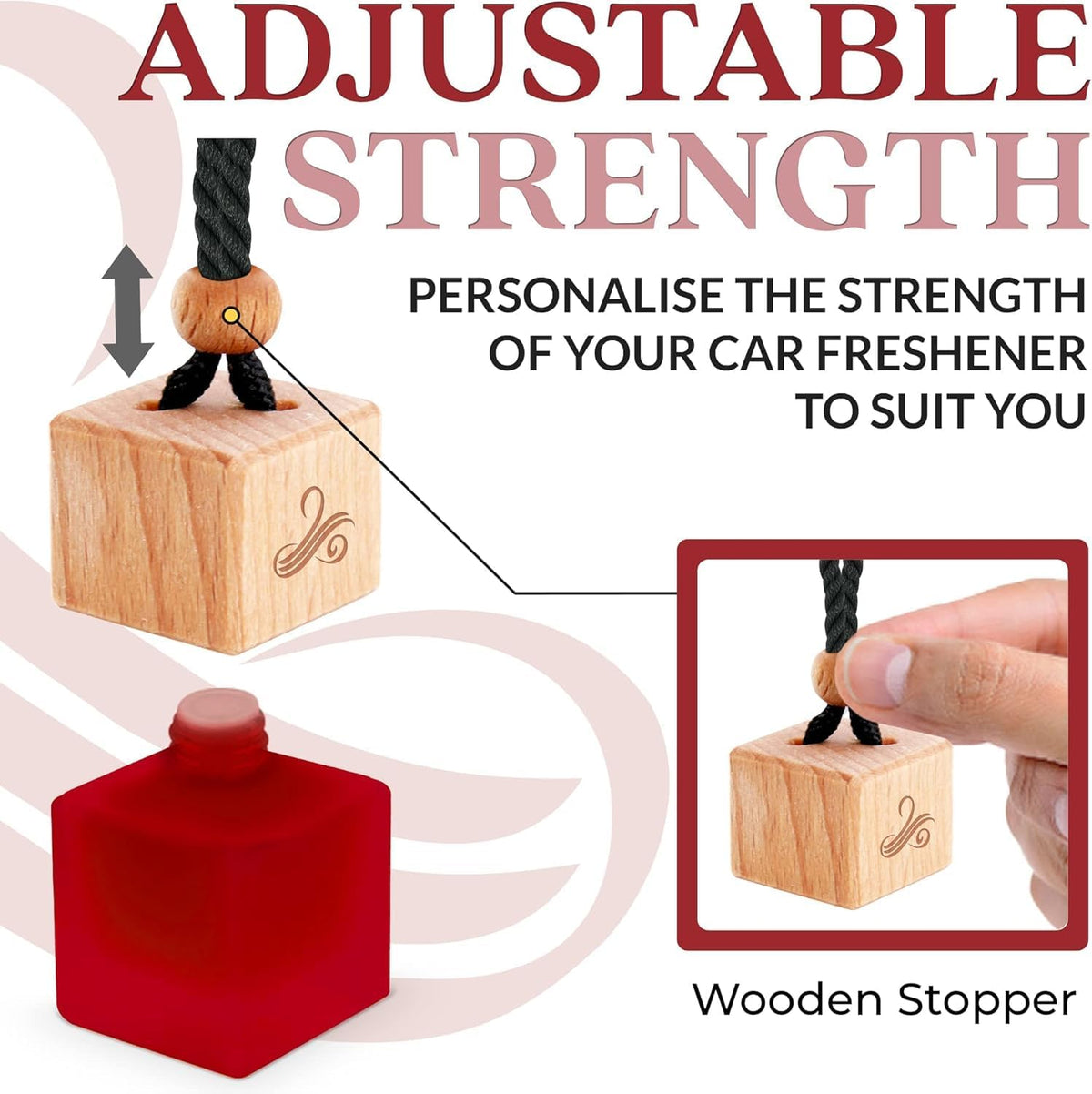 Car Air Freshener for Women - Inspired by Black Op!.um - Long Lasting Luxury Inspired Diffuser - Hanging Wooden Car Scent Perfume with Vent Clip - Odor Eliminator - Diffuser Scents 8ml by Perfa