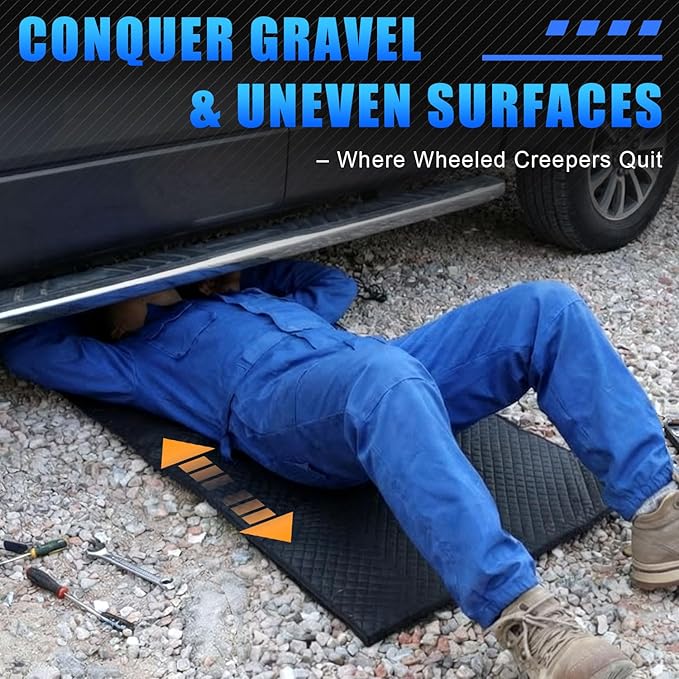 Rolling Creeper Mat, 145×67cm Portable Under Car Repair Pad with Storage Bag, Mechanics Mat for Low Clearance, Auto Repairing Tool for Working On The Ground, Gifts for Him Men Dad Husband Fathers 2026