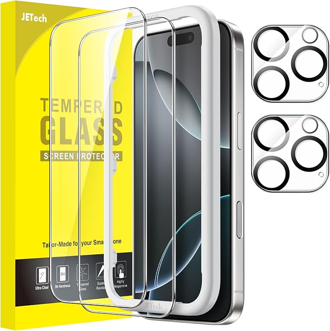 JETech Screen Protector for iPhone 16 Pro 6.3-Inch