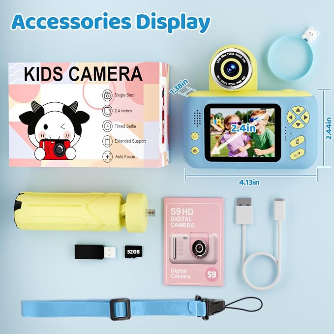 Makolle Camera for Kids, Portable Travel Camera for Childrens Age 3-8, Drop