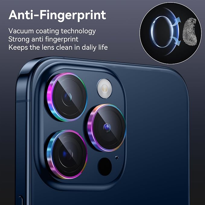 WSKEN for iPhone 15 Pro/iPhone 15 Pro Max Camera Lens Protector, Shatterproof