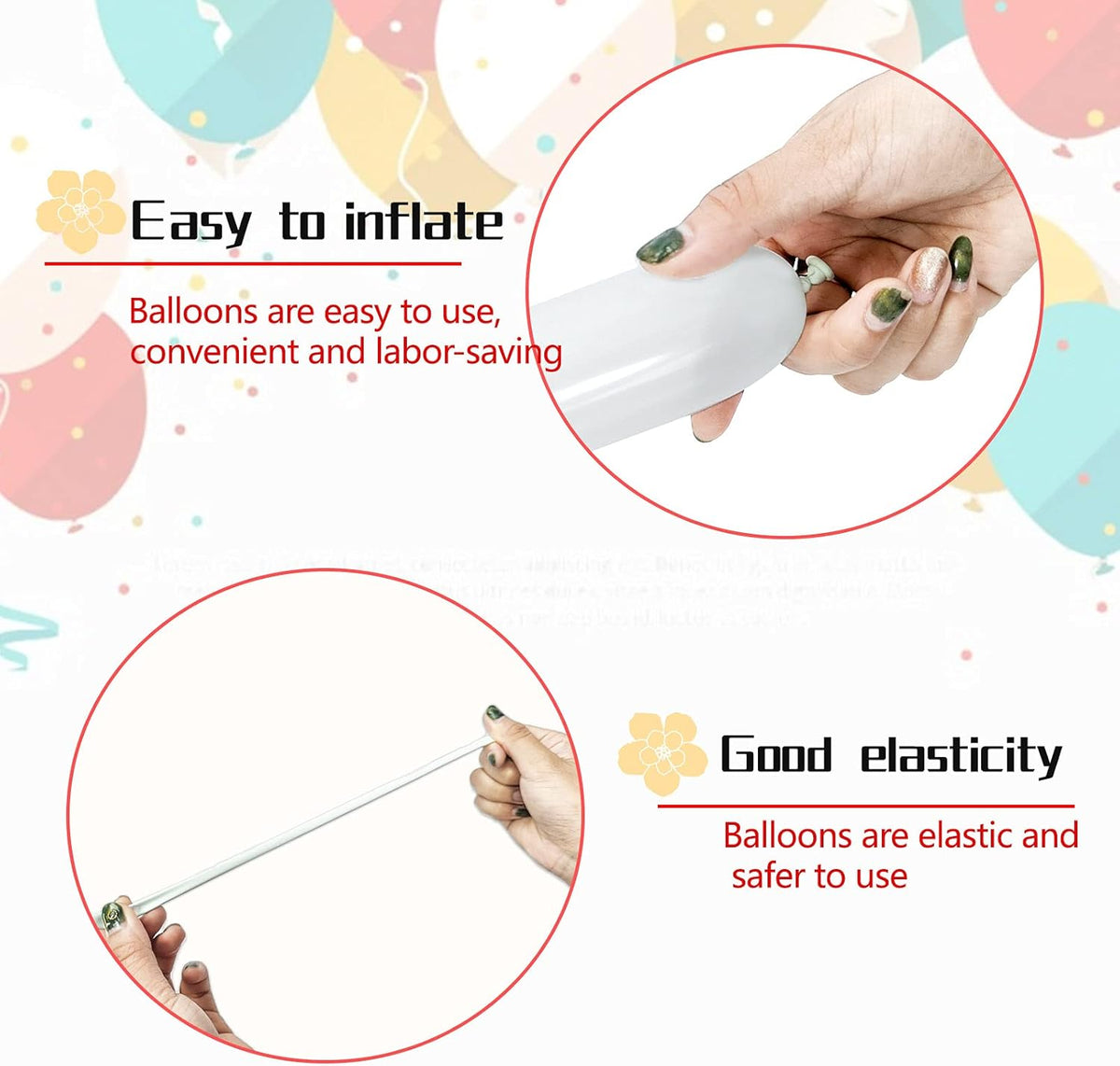 Skiennix 100Pcs Clear 260 Latex Balloons - Premium Quality Long Skinny Balloons for Kids' Parties
