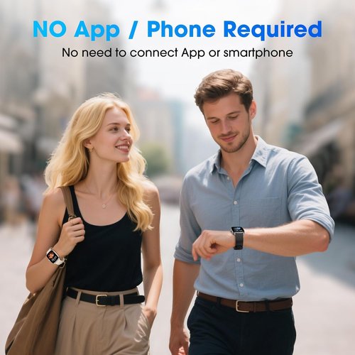 DAVIKO Pedometer Watch - Waterproof Fitness Tracker with Step Counter & Sleep Monitor for Seniors