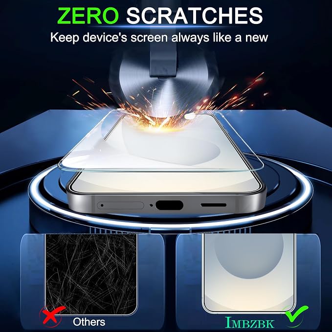 IMBZBK 3 Pack Screen Protector for Samsung Galaxy S25 Plus Accessories