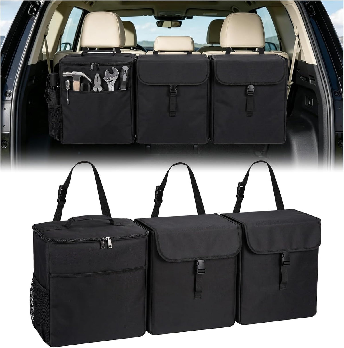 GDNasist Car Trunk Organizer, Backseat Hanging Organizer for SUV/MPV/Truck