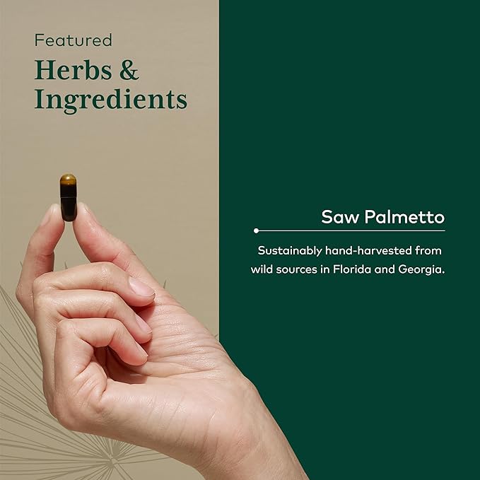 Gaia Herbs PRO Saw Palmetto - Healthy Prostate Gland Support Supplement* - Herbal Supplement with Saw Palmetto & Sunflower Seed - Vegan Gluten-Free Soy-Free - 60 Liquid Phyto-Caps (60 Servings)