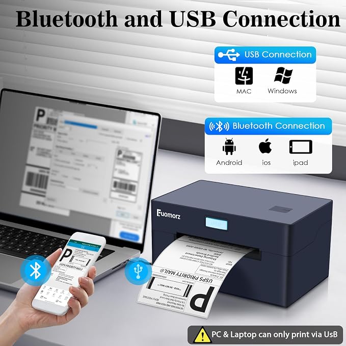 Thermal Shipping Label Printer for Small Businesses，4x6 Wireless Shipping Label