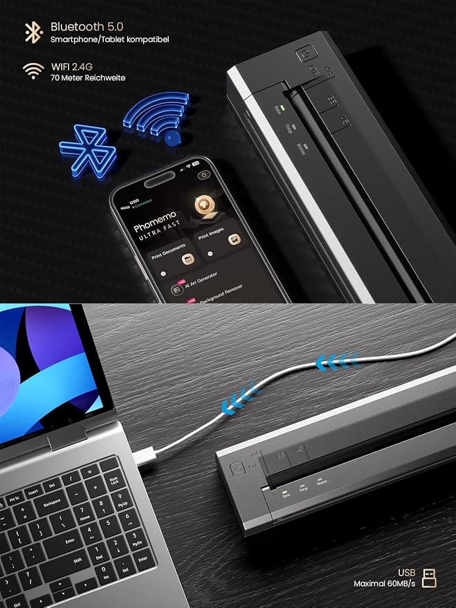 Phomemo G100 Ultra Fast Portable Printers Wireless