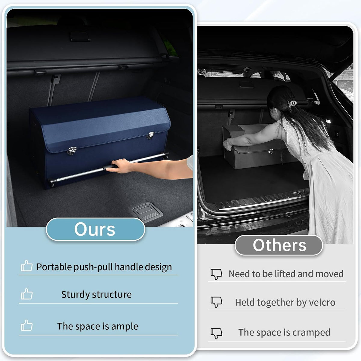 Trunk Organizer for Car with Lid Leather Trunk Organizer Car Organizer