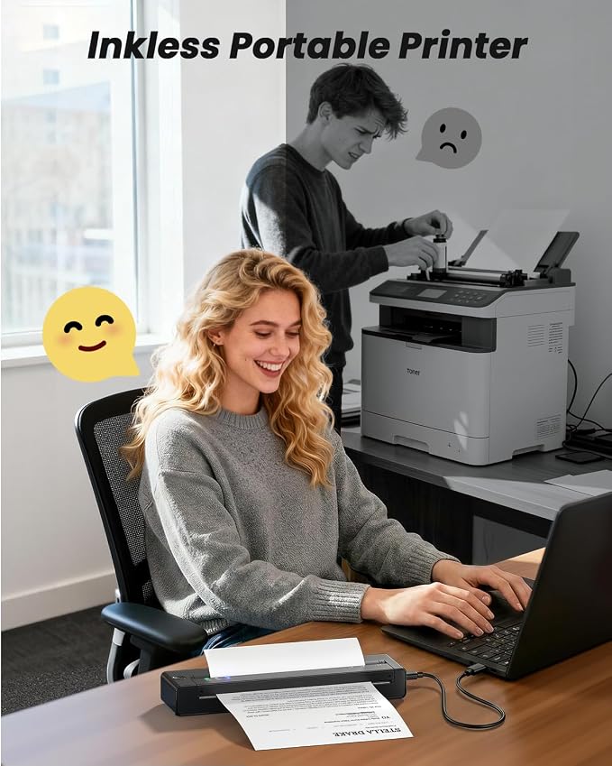 TATTMUSE Portable Printers Wireless