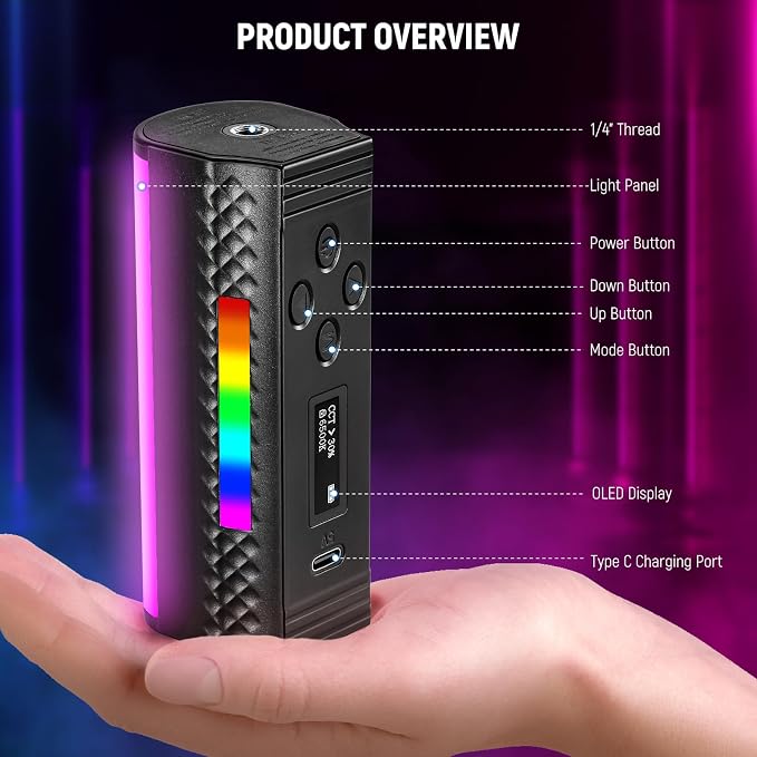 NEEWER Magnetic Handheld Light Wand