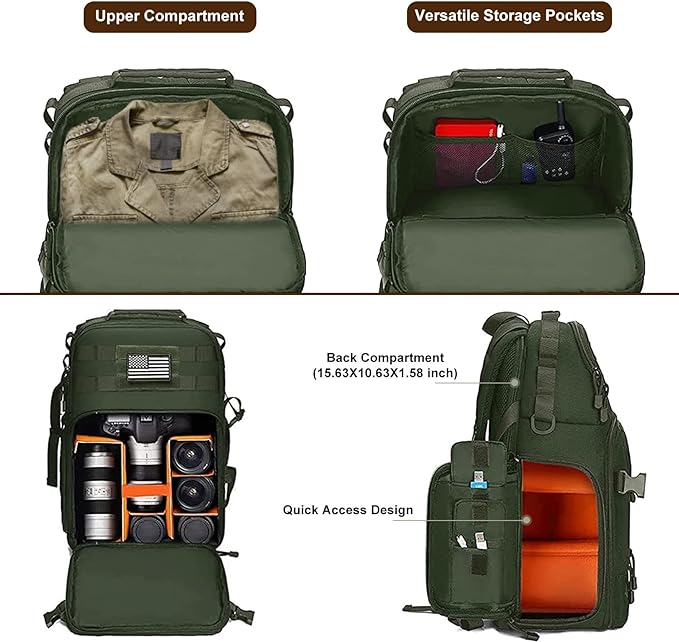 MOSISO Camera Backpack, DSLR/SLR/Mirrorless Tactical Camera Bag Case