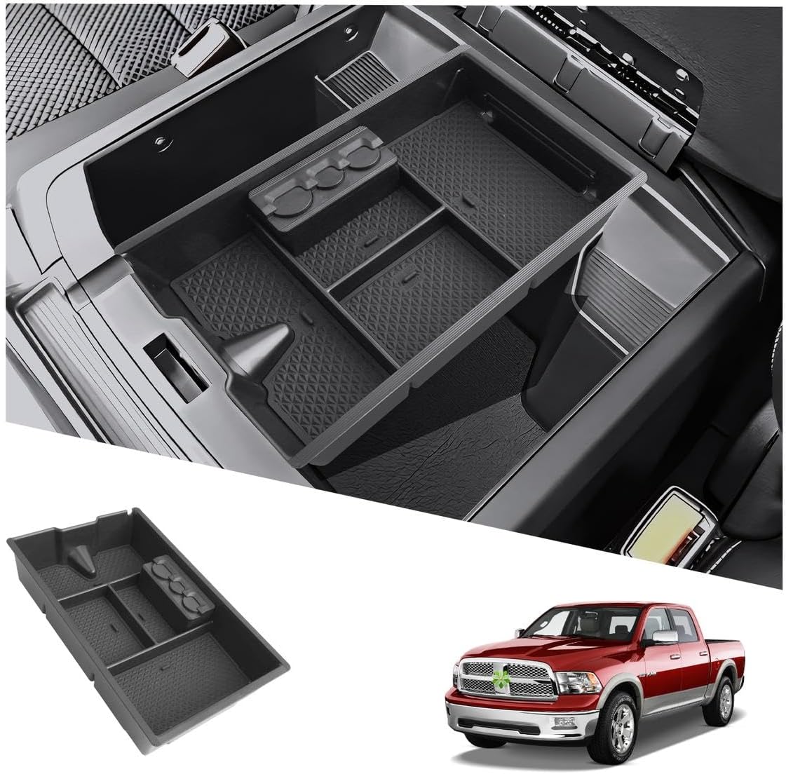 Ruiya 2020-2026 Hyundai Venue Center Console Organizer for 2025 Hyundai Venue Accessories ABS Material Armrest Console Organizer Compatible with 2020 2021 2022 2023 2024 2025 2026 Hyundai Venue