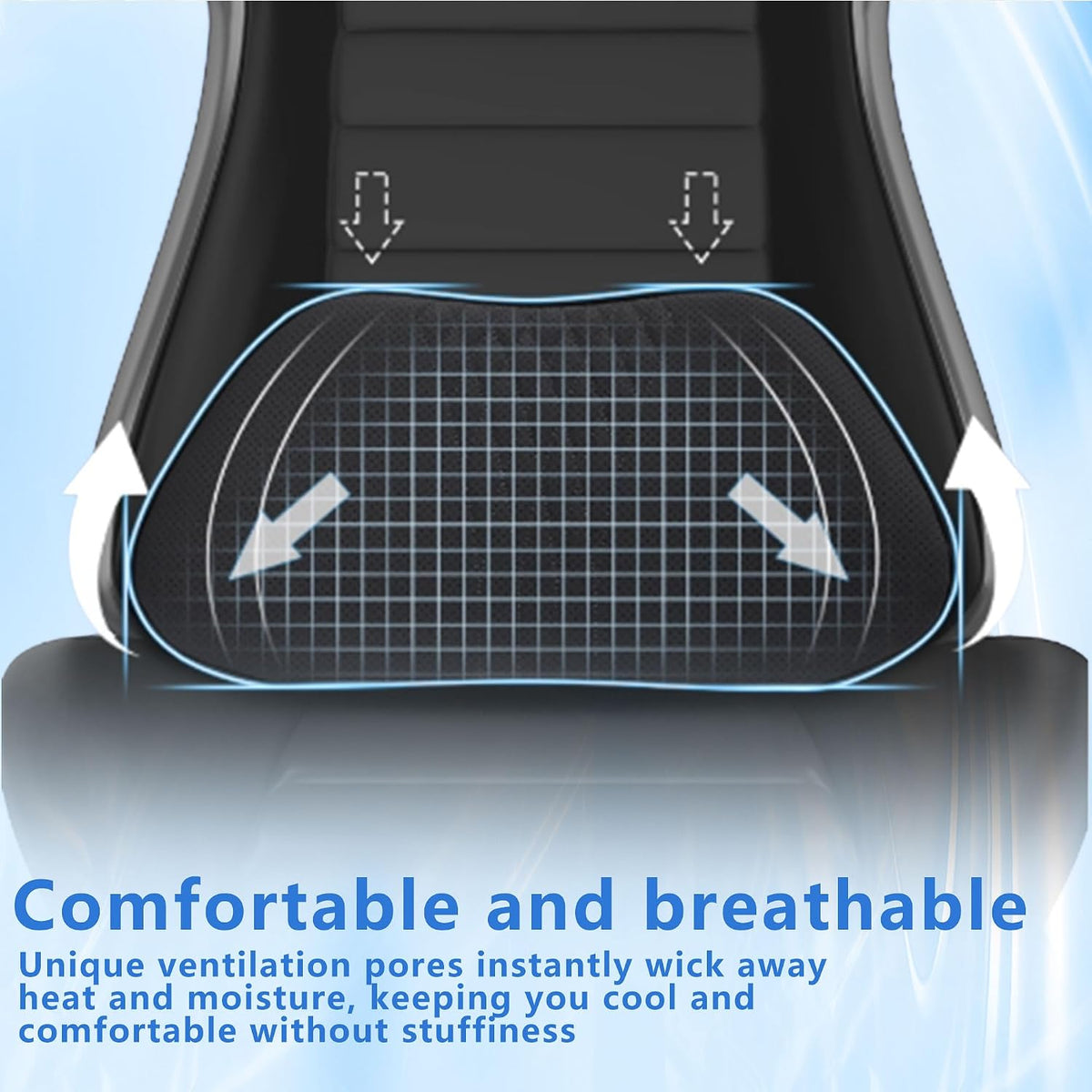 Lumbar Support Pillow for Car,Memory Foam Car Seat Back Support Pillow for Driving Ergonomic Back Cushion for Pain Relief & Sciatica Back Support for Office Chair (Brown)