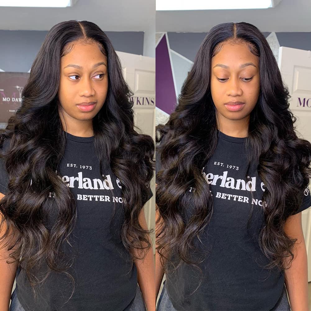 Aopusi Human Hair Bundles With Closure Body Wave Bundles With Closure 10A Brazilian Virgin Remy Human Hair 4  4 Lace Closure Wit