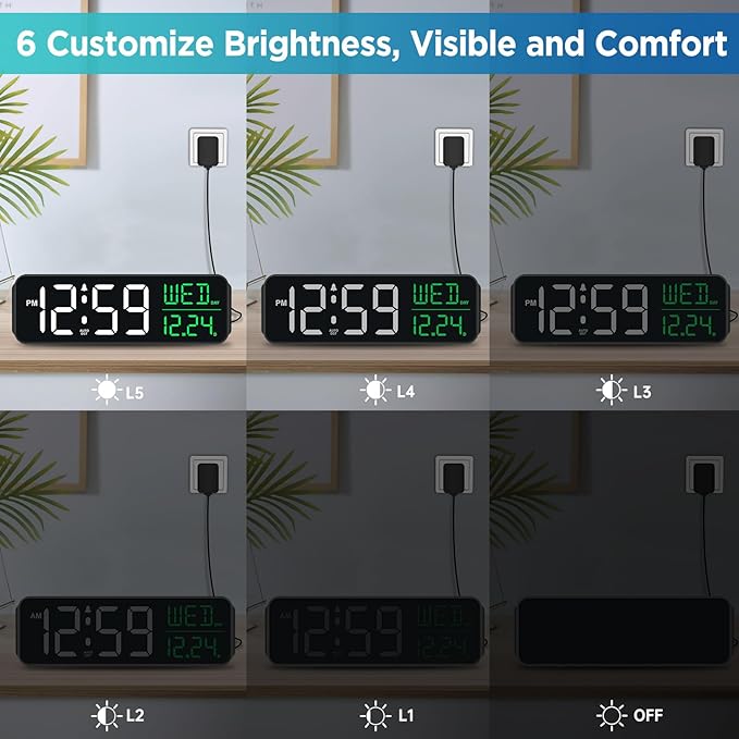 Peakeep Large Display Digital Alarm Clock