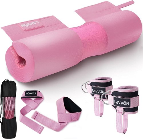 **Barbell Squat Pad Set - Anti-Slip Nylon Padding for Maximum Comfort | Thick Foam Barbell Pad for Squats, Lunges & Hip Thrusts**