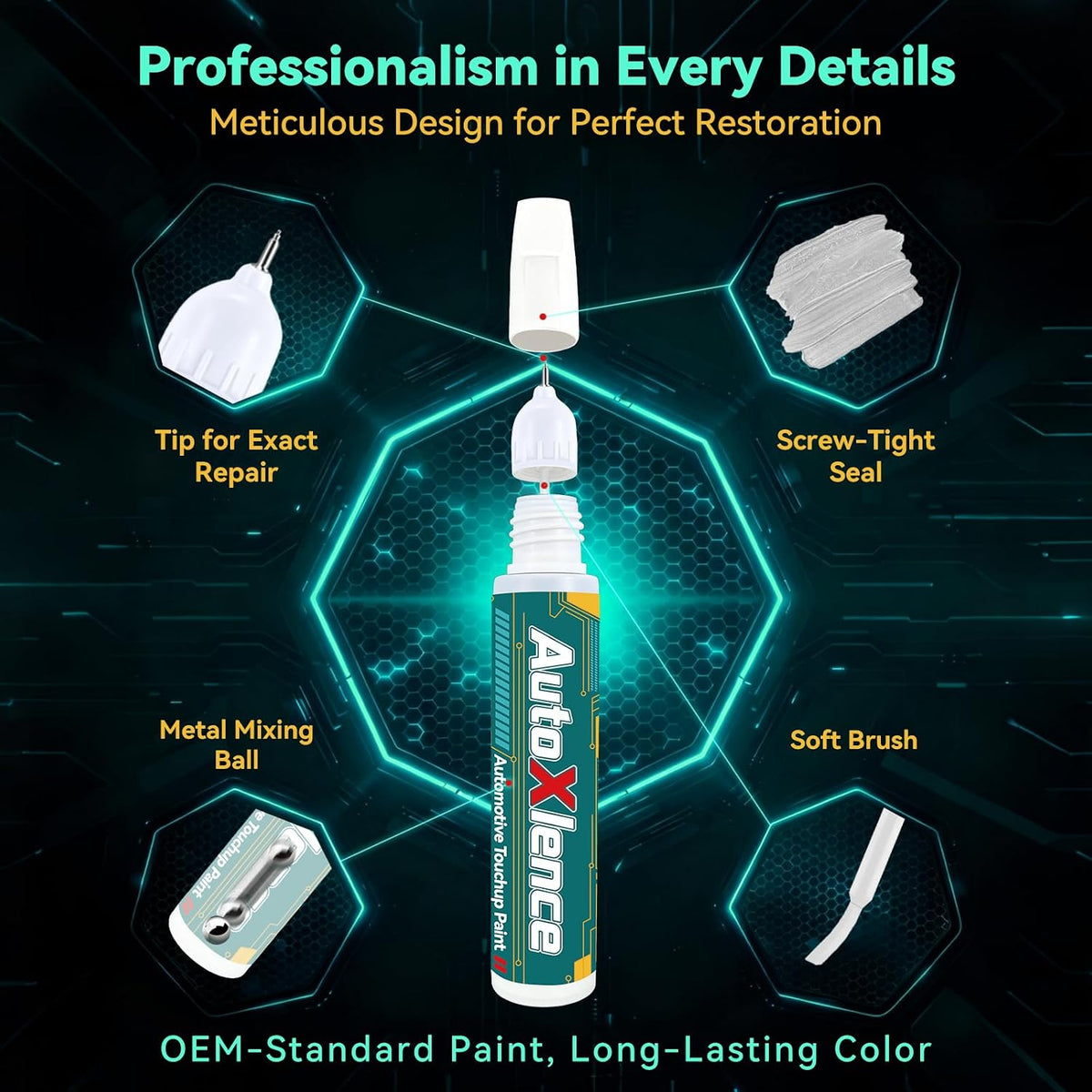 Satin Steel Gray Metallic(G9K/WA464C) Touch Up Paint Compatible with GMC Car Paint Pen Scratch Repair Automotive Scratch Remover Fix Exact Color Match