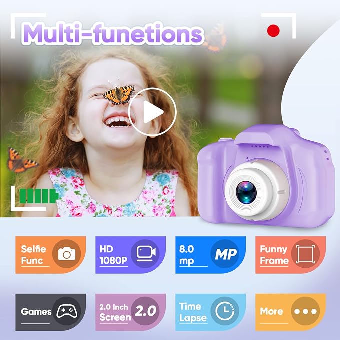 Seckton Upgrade Kids Selfie Camera, Christmas Birthday Gifts