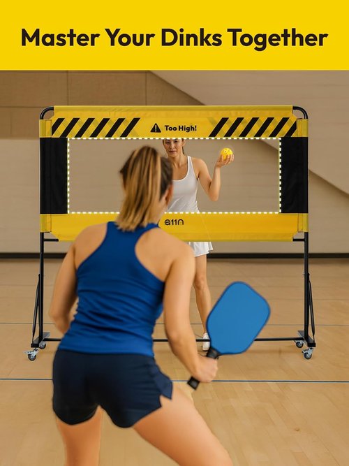 A11N SPORTS Portable Pickleball Dink Net with Wheels - Perfect for Indoor/Outdoor Training Drills